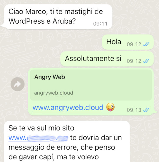 Messaggio Fatal Error WordPress | Angry Web